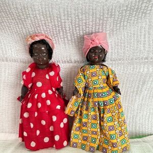 Set of 2 , Souvenir Martinique dolls, Lesser Antilles, collectible dolls